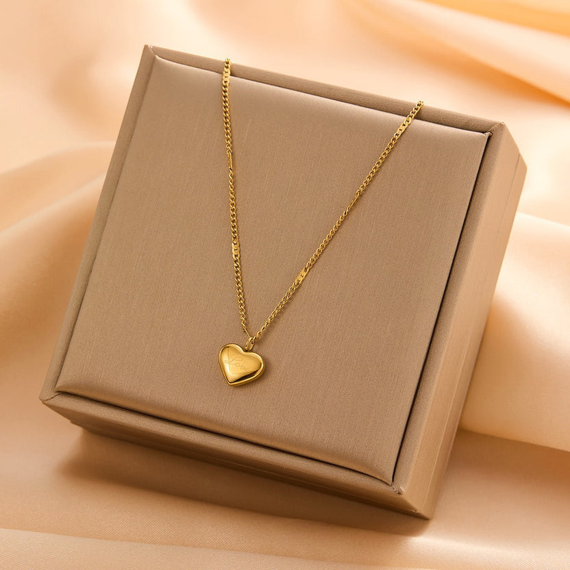 14K Gold Heart Necklace
